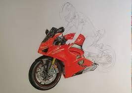 vẽ xe ducati