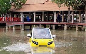 xe ô tô điện ngập nước.